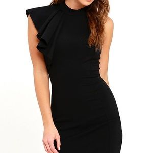 Lulus ruffle shoulder dress